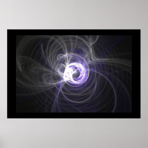 Fractalen flammar: Cirklar av ljust Poster