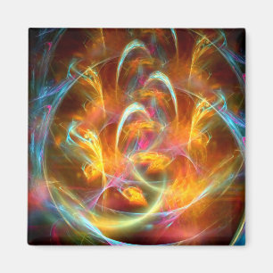 Fractalen flammar magnet