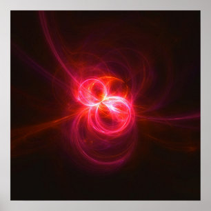 Fractalen flammar: Opal mig Poster