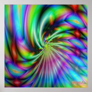 Fractalen inverterar 4 poster