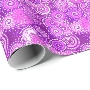 Fractalen virvlar runt mönster, skuggar av lilor presentpapper