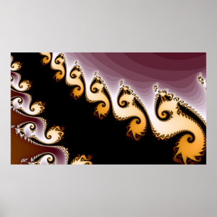 Fractalen virvlar runt poster