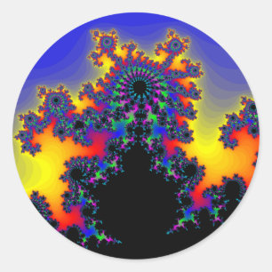 Fractalets Kant: Runt Klistermärke