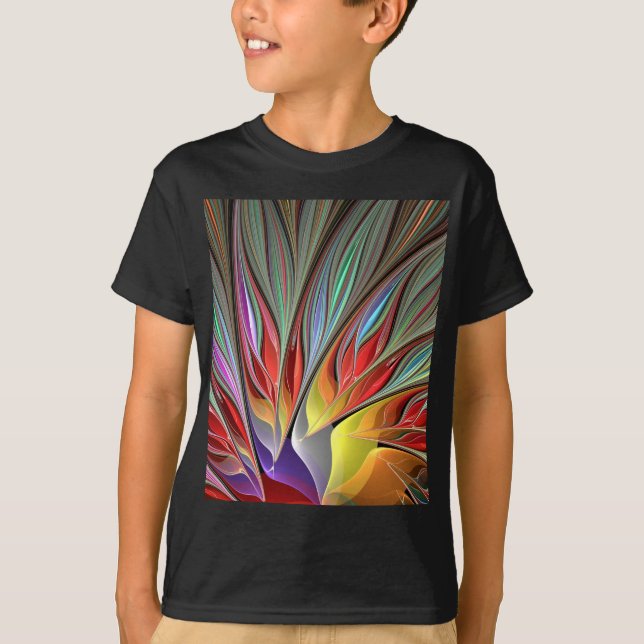 Fractalfågel av paradiset t-shirt (Framsida)