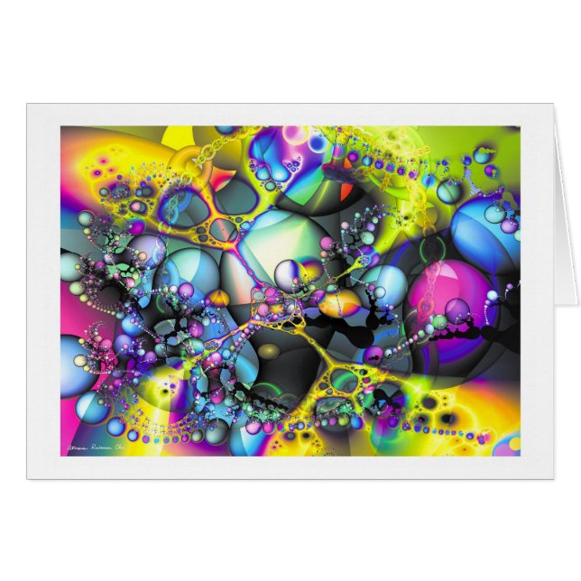 Fractalfantasi 13 hälsningskort (Framsidan Horizontal)