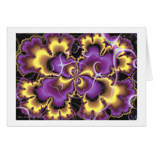 Fractalfantasi 2 hälsningskort (Framsidan Horizontal)