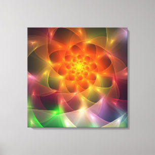 Fractalfärgvirvel Canvastryck