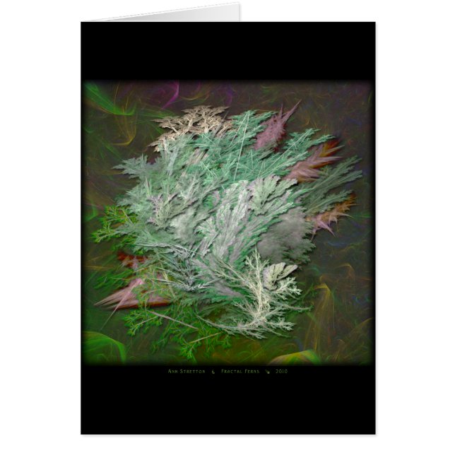 FractalFernskort Hälsningskort (Framsidan)