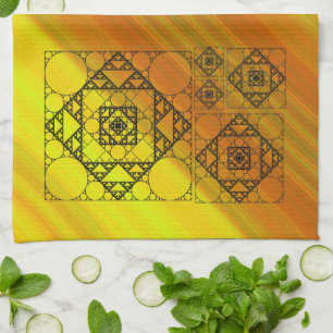 Fractalgeometri räcker handduken kökshandduk