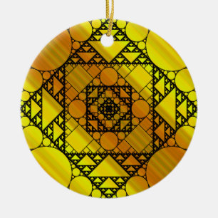 Fractalgeometriprydnad Julgransprydnad Keramik