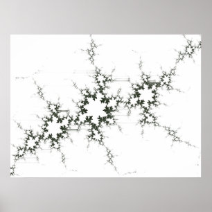 Fractalgrå färg poster