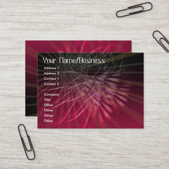 Fractaliata-Affärskort Visitkort (Fram/Back In Situ)