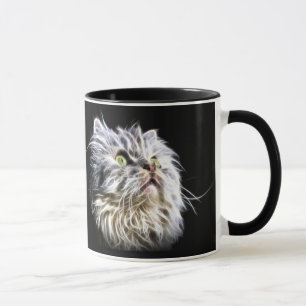 Fractalis persisk katt ansikte mugg