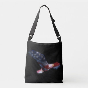 Fractaliserad amerikansk Flagga Eagle Patriotic Axelväska