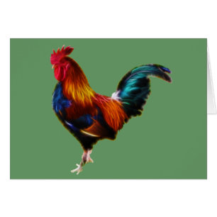 Fractalius Leghorn Tupp Hälsningskort