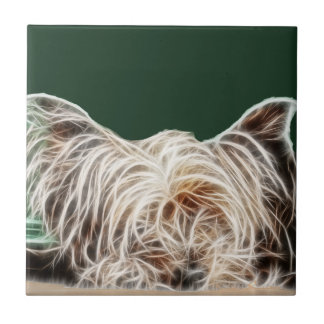 Fractalius Yorkie hund Kakelplatta