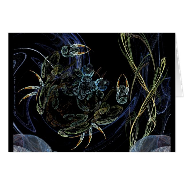 Fractalized skaldjur hälsningskort (Framsidan Horizontal)