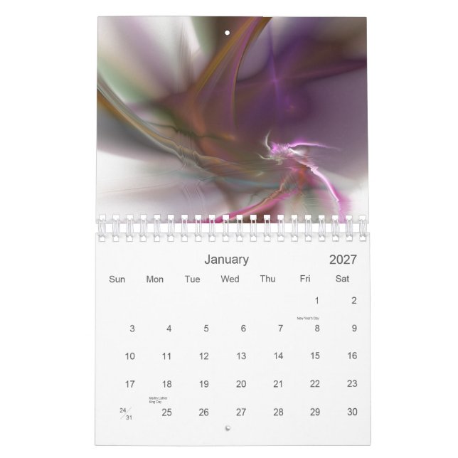 Fractalkalender Kalender (Jan 2027)