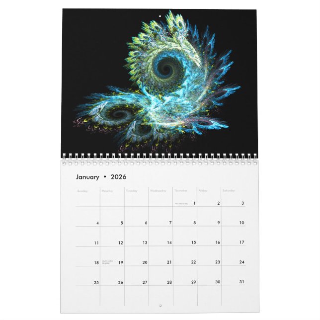 Fractalkonstkalender Kalender (Jan 2026)