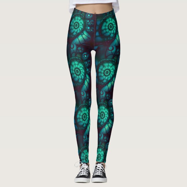 Fractalmalakit3-legeringar Leggings (Framsida)