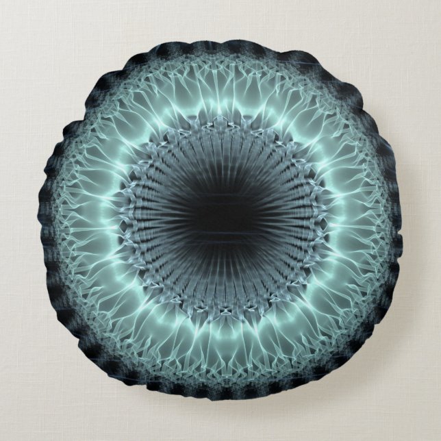 FractalMandala Rund Kudde (Framsidan)