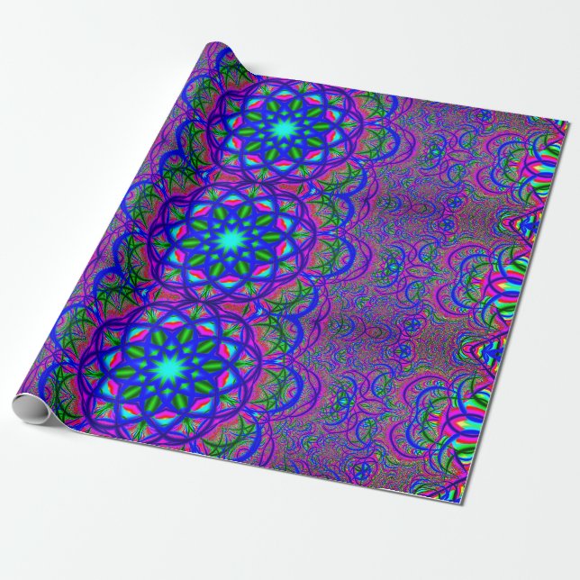 FractalMandalas Psychedelic | Presentpapper (Utrullad)