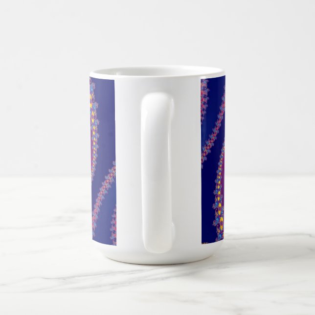 Fractalmugg - Mandelbrot uppsättning Kaffemugg (Handtag)