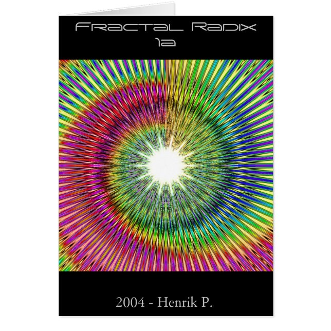 FractalRadix 1a (kortet) Hälsningskort (Framsidan)
