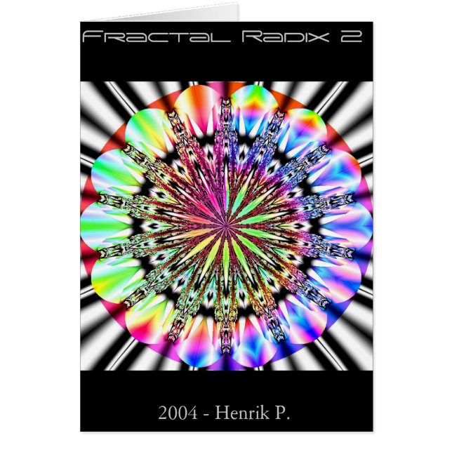 FractalRadix 2 (kortet) Hälsningskort (Framsidan)