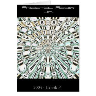 FractalRadix 3d (kortet) Hälsningskort