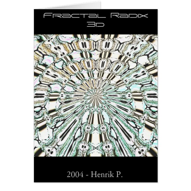 FractalRadix 3d (kortet) Hälsningskort (Framsidan)