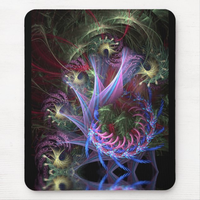 Fractalrosett band Mousepad Musmatta (Framsidan)