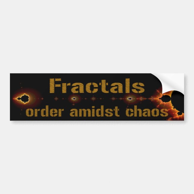 Fractals: Beställa Amidst kaos Bildekal (Framsidan)