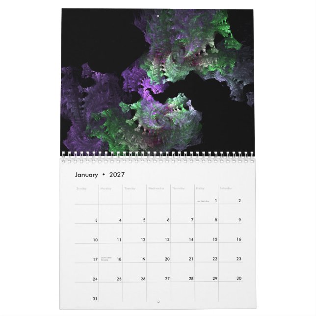 Fractals för 2015 v1 kalender (Jan 2027)