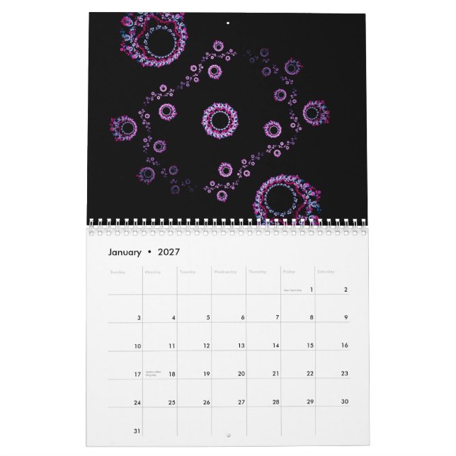 Fractals för 2015 v2 kalender (Jan 2027)