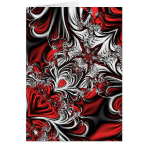 Fractal's mönster hälsningskort