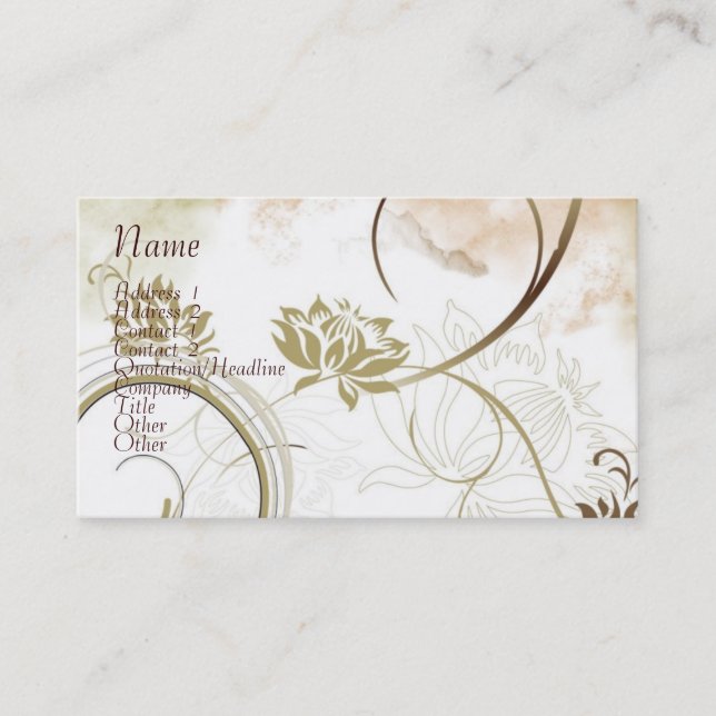 Fractals - skräddarsy visitkort (Framsida)