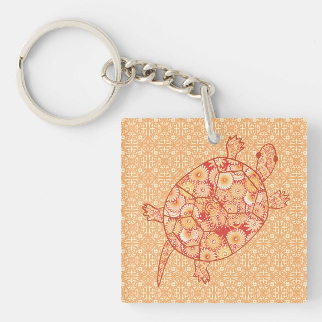 Fractalsköldpadda - orange av mandarin (Framsidan)