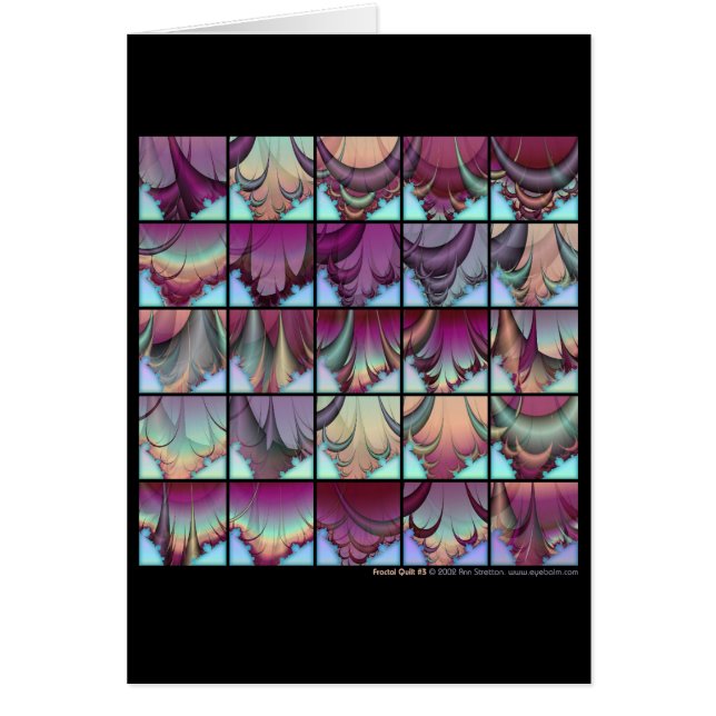 Fractaltäcke #3 hälsningskort (Framsidan)