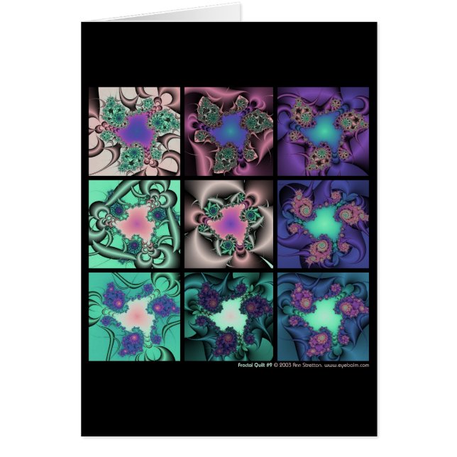 Fractaltäcke #9 hälsningskort (Framsidan)