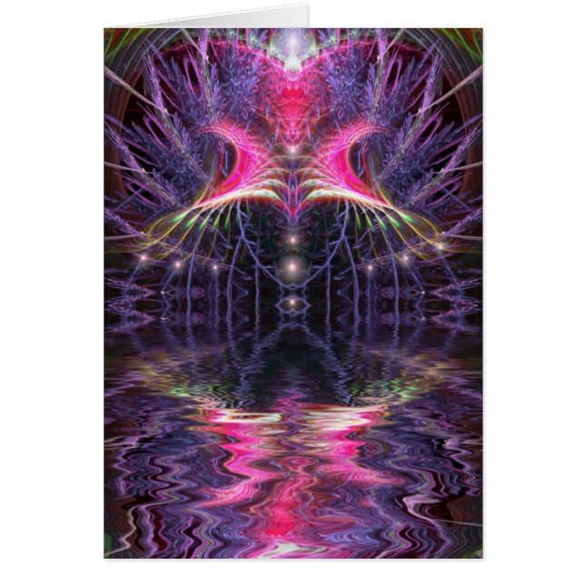 Fractaltempelkort Hälsningskort (Framsidan)