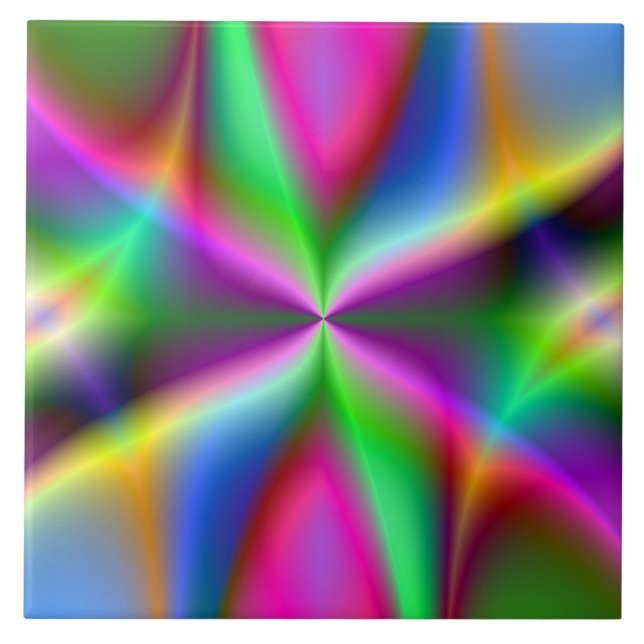 Fractaltimglaskonst Kakelplatta (Framsidan)