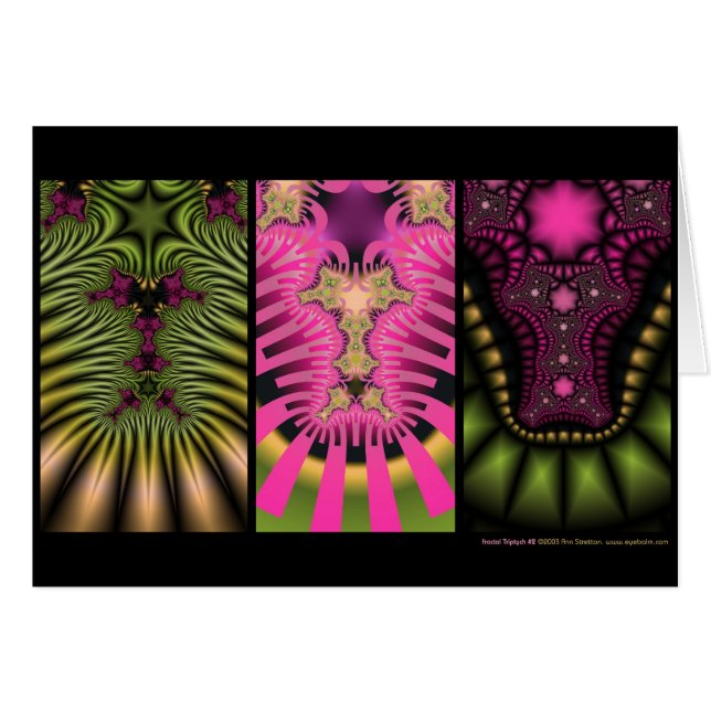 FractalTriptych #2 Hälsningskort (Framsidan Horizontal)