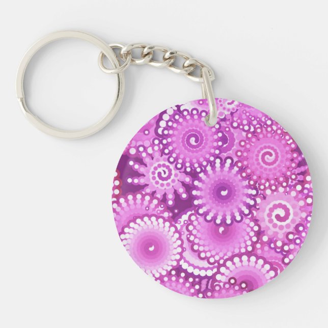 Fractalvirvel mönster, plommonskuggor och violett (Framsidan)