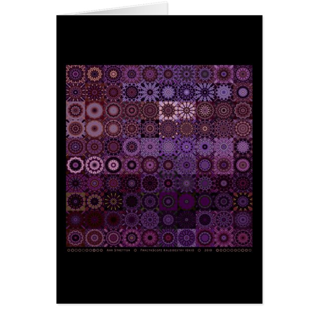 Fractascope Kaleidestry 10x10 Hälsningskort (Framsidan)