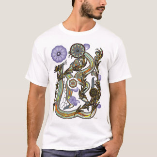 Fractoids och blommaormbunksblad tee shirt