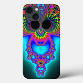 Fractowl Modern Neon Färg Fractal Art