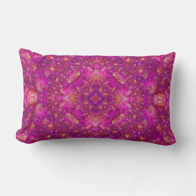 Fractually Fuschia kudder Lumbarkudde (Framsida)