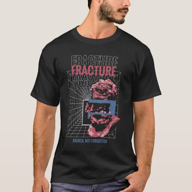 Fracture - Brutalist Streetwear Design T Shirt (Framsida)