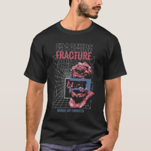 Fracture - Brutalistisk Streetwear-design T Shirt